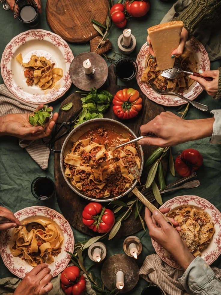 Italian cuisine dishes