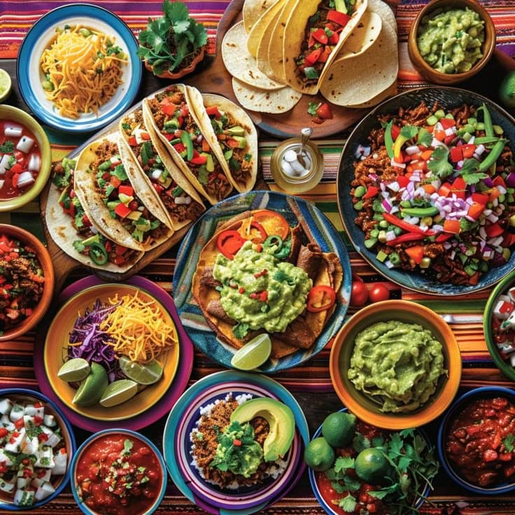 Mexican cuisine dishes